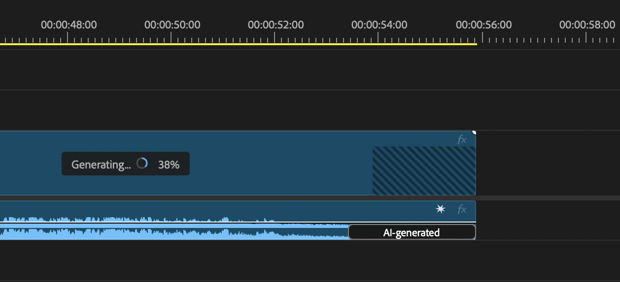 AI Generative Extend in Premiere Pro